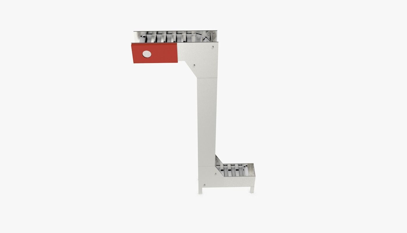 Multi Point Bucket Elevator Animated Low-poly 3D model_27