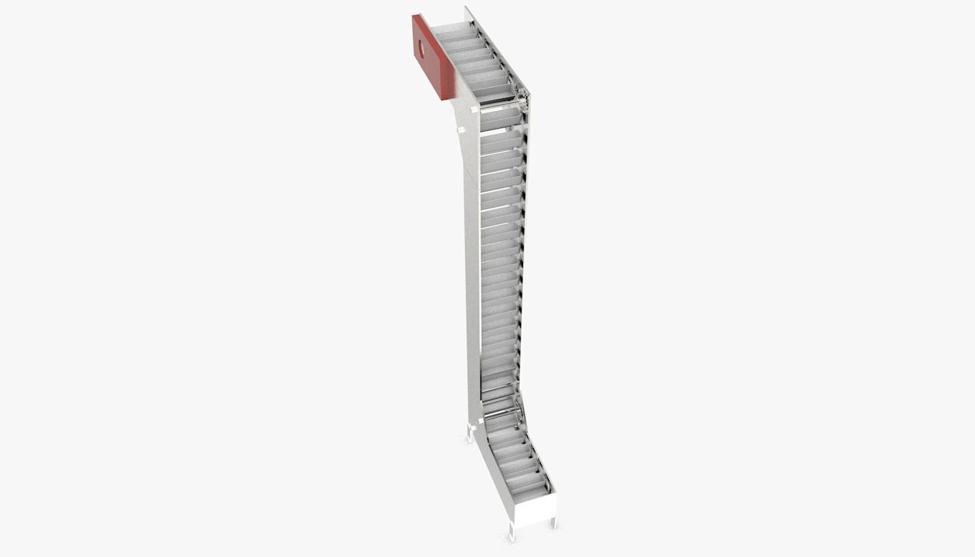 Multi Point Bucket Elevator Animated Low-poly 3D model_30