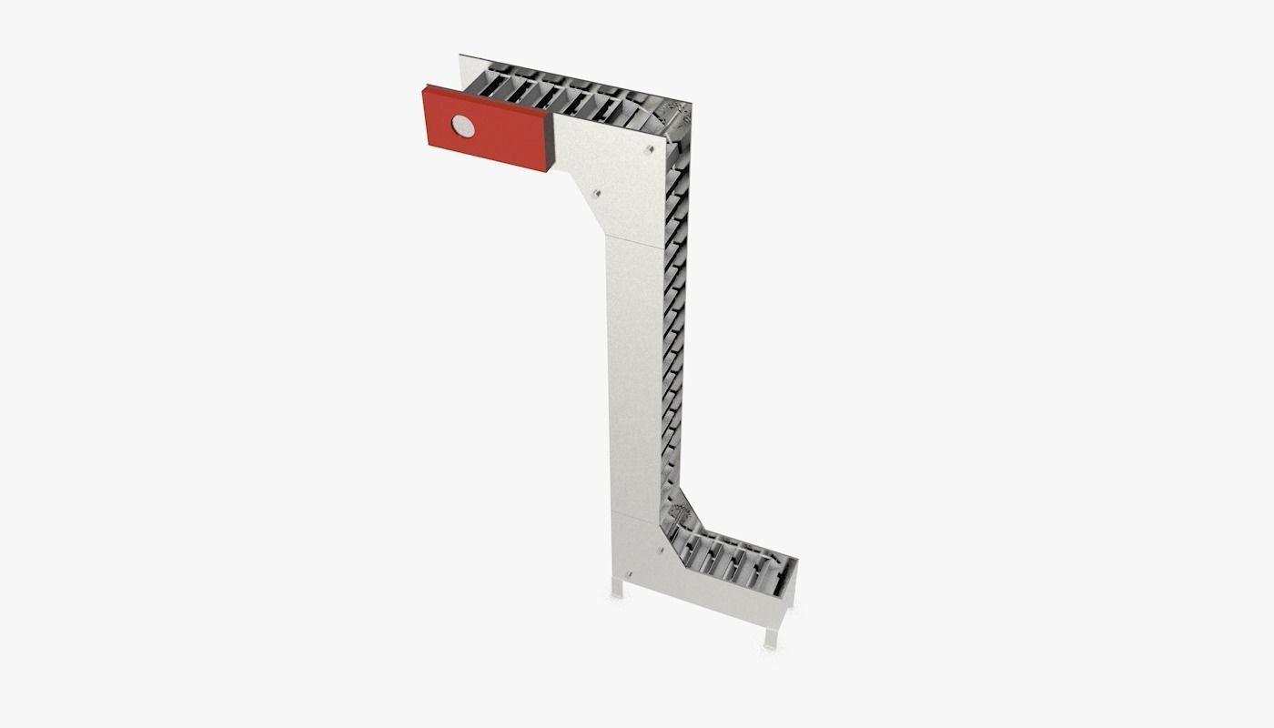 Multi Point Bucket Elevator Animated Low-poly 3D model_29