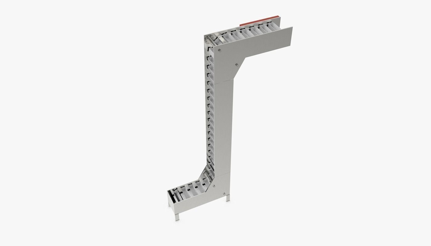 Multi Point Bucket Elevator Animated Low-poly 3D model_9