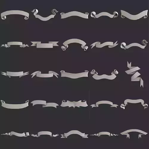 3d STL models for CNC router ribbon set 3D model