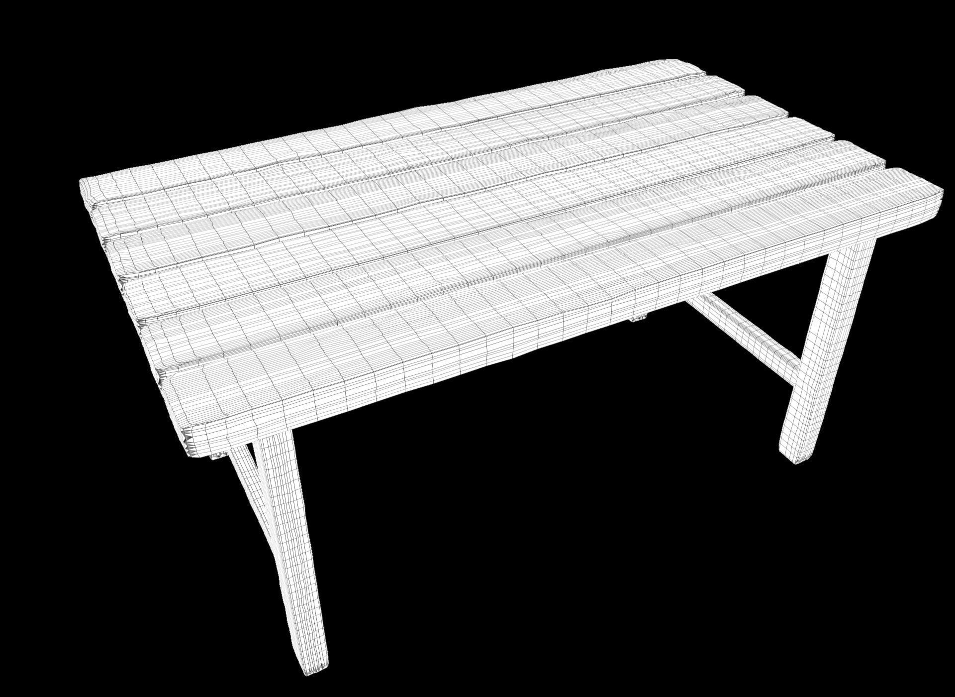 Old Table 3D model_1