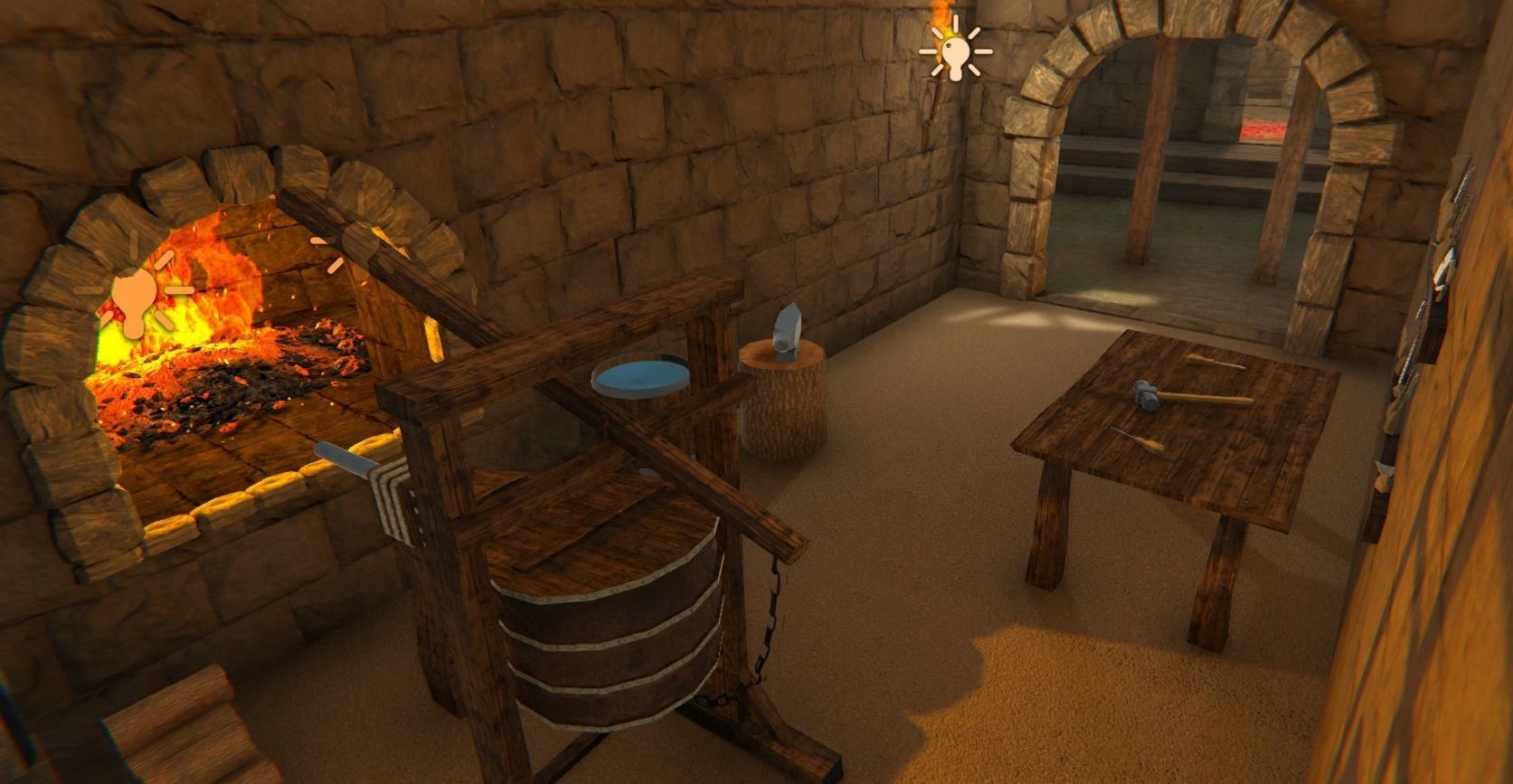 Medieval Forge Game Ready Low-poly 3D model_3