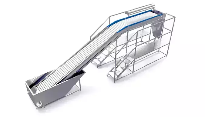 Plastic Modular Inspection Elevator Low-poly 3D model