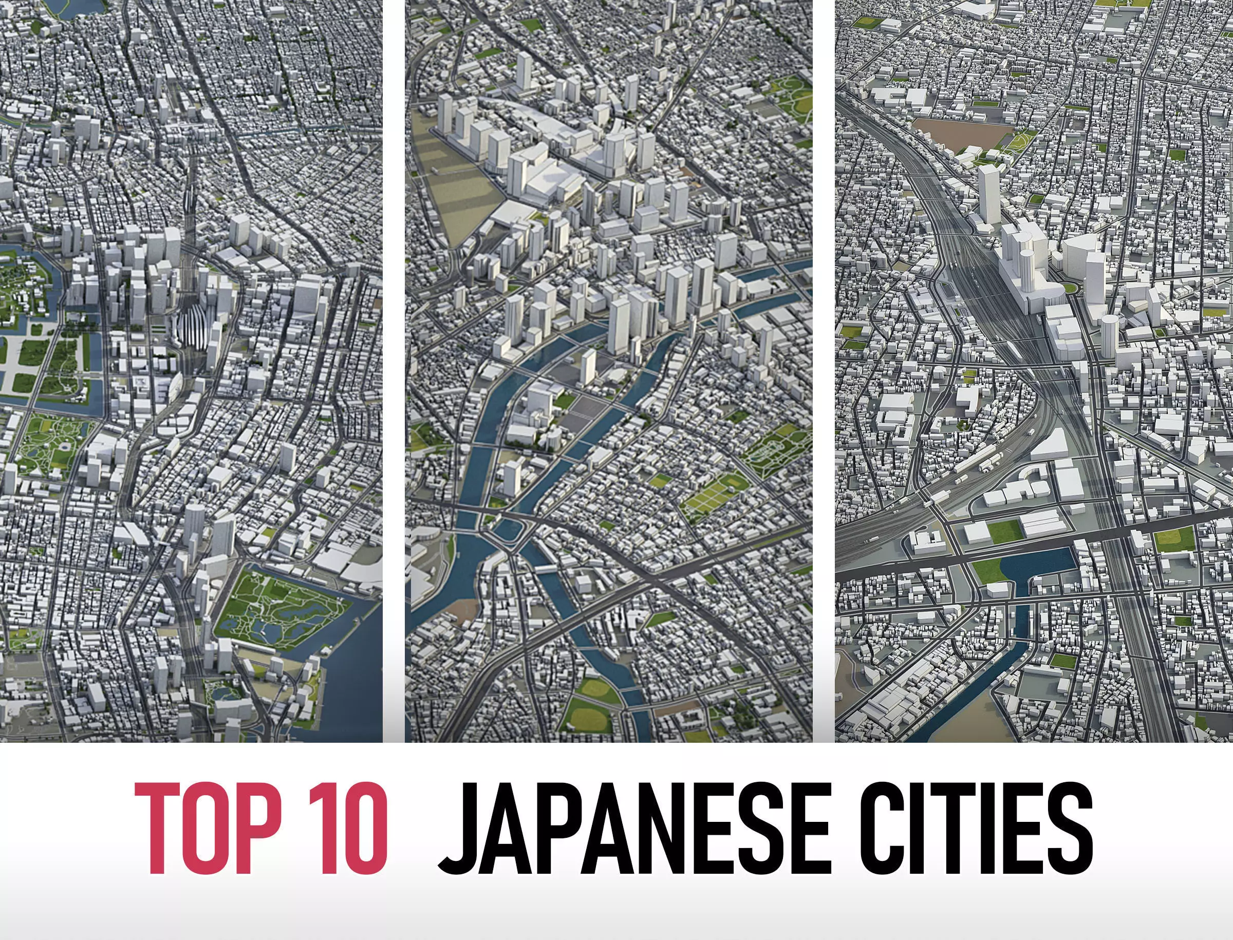 Top 10 Cities in Japan 3D Model Collection_0
