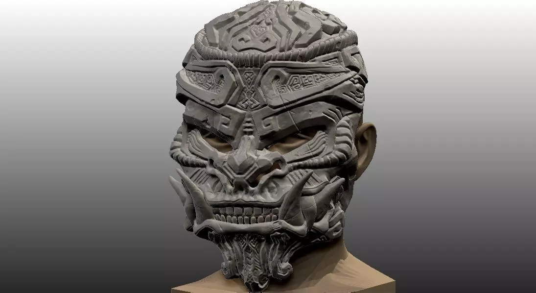 Monkey King Stone Mask 3D print model_0