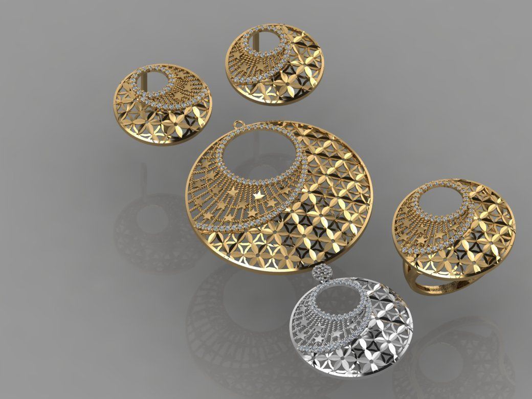 GC GOLD M0040- diamond set  3D print model_1
