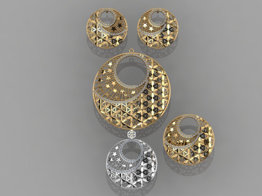 GC GOLD M0040- diamond set  3D print model_2