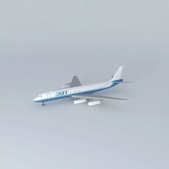 ATI DC 8 62HCF At LAX Free 3D model