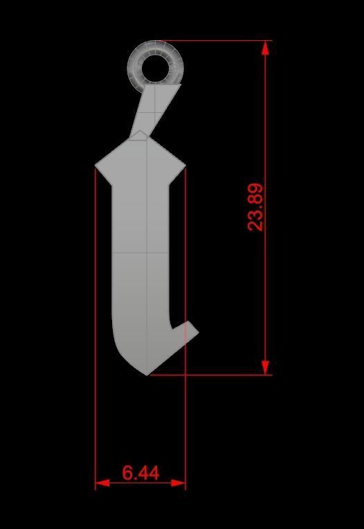 Gothic Alphabets Little Letter Pendants 3D print model_29