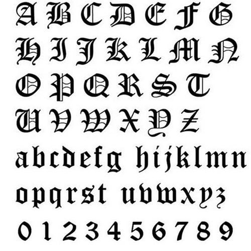 Gothic Alphabets Little Letter Pendants 3D print model