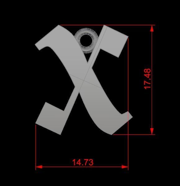 Gothic Alphabets Little Letter Pendants 3D print model_72