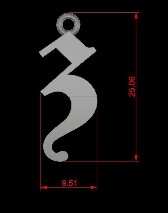 Gothic Alphabets Little Letter Pendants 3D print model_78