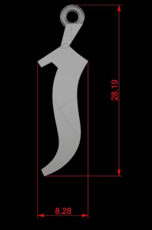 Gothic Alphabets Little Letter Pendants 3D print model_31