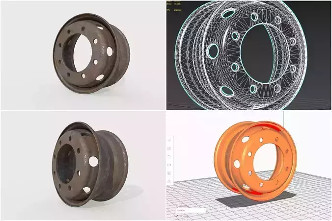 Rim M6 - Old version Low-poly 3D model