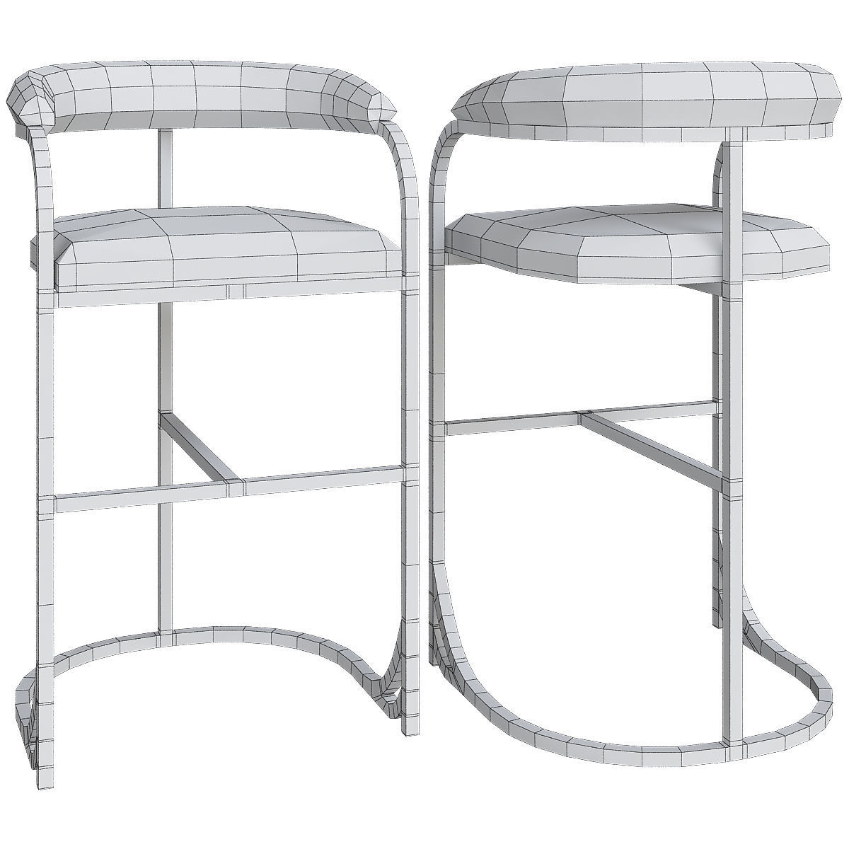 BAR - STOOL collection 3d model Low-poly 3D model_20