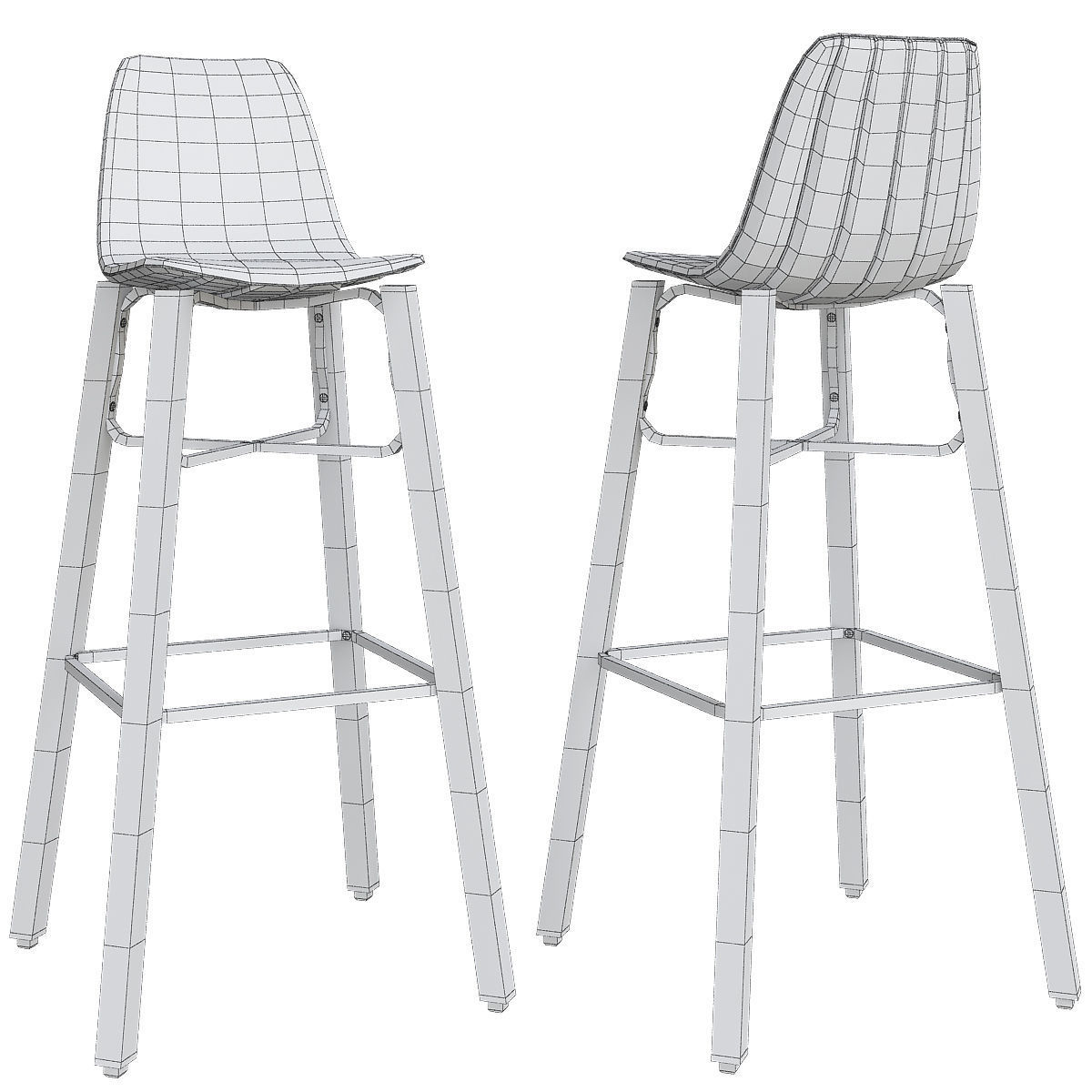 BAR - STOOL collection 3d model Low-poly 3D model_15