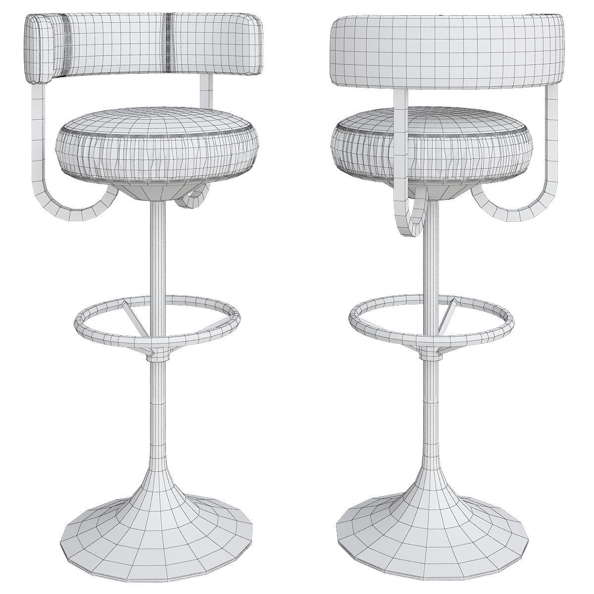 BAR - STOOL collection 3d model Low-poly 3D model_13
