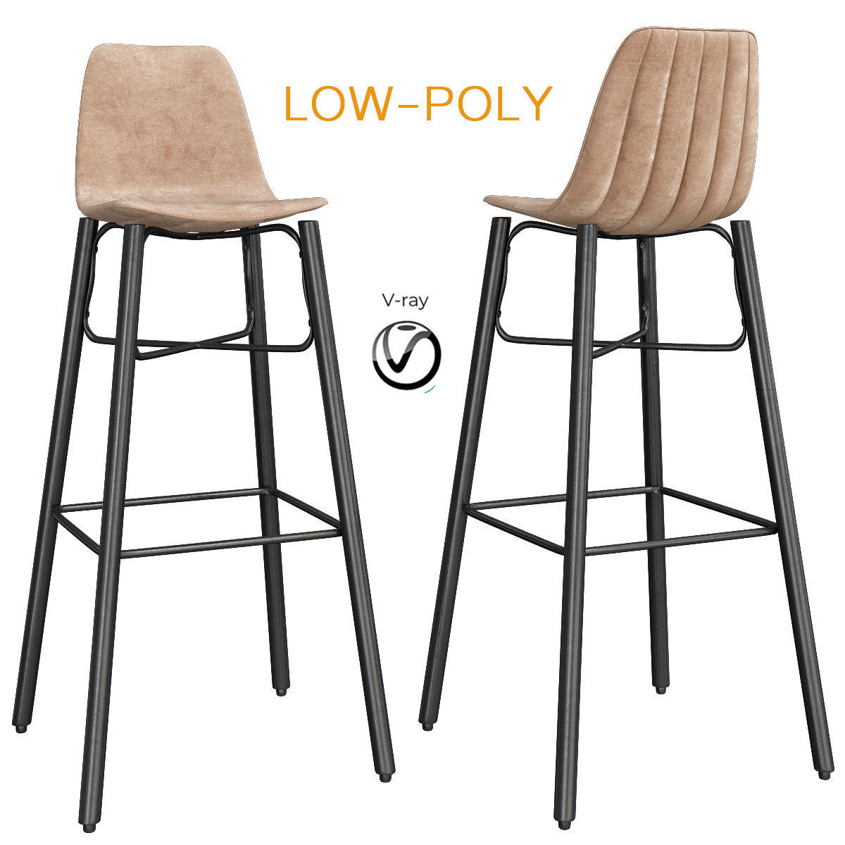 BAR - STOOL collection 3d model Low-poly 3D model_16