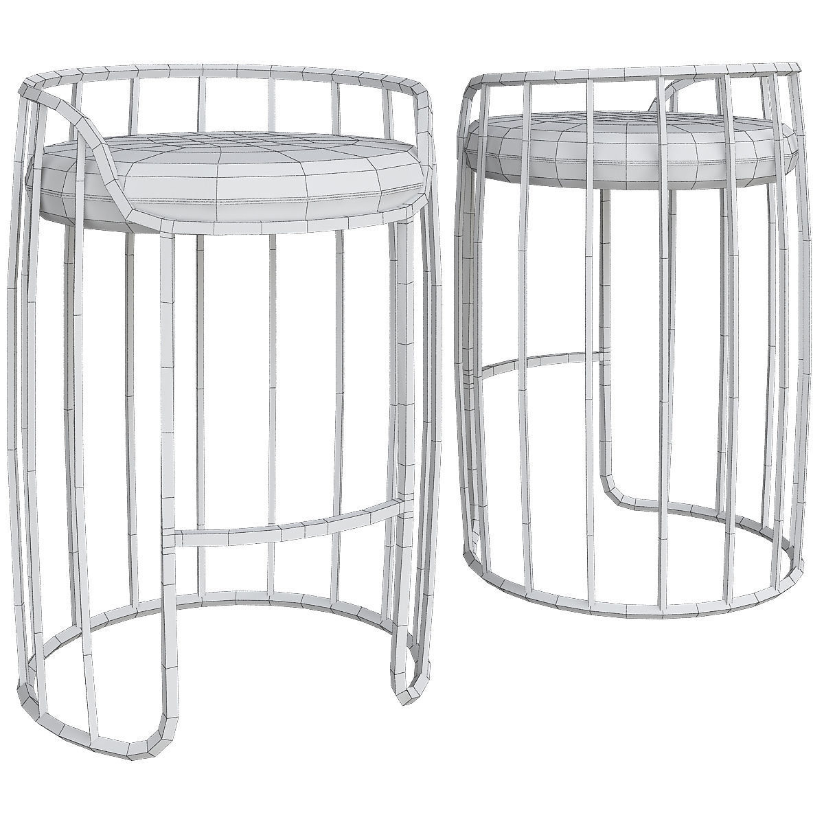 BAR - STOOL collection 3d model Low-poly 3D model_18