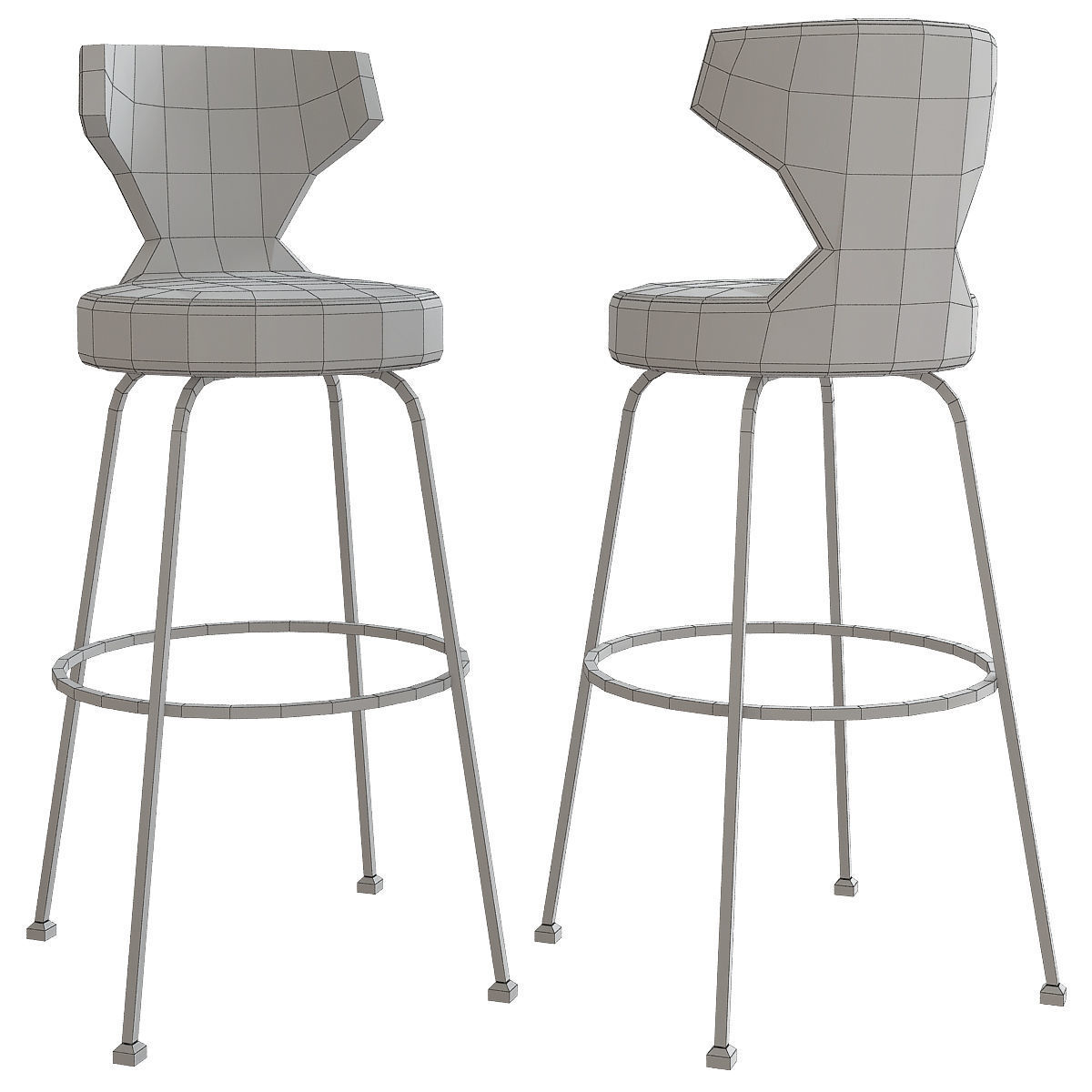 BAR - STOOL collection 3d model Low-poly 3D model_2