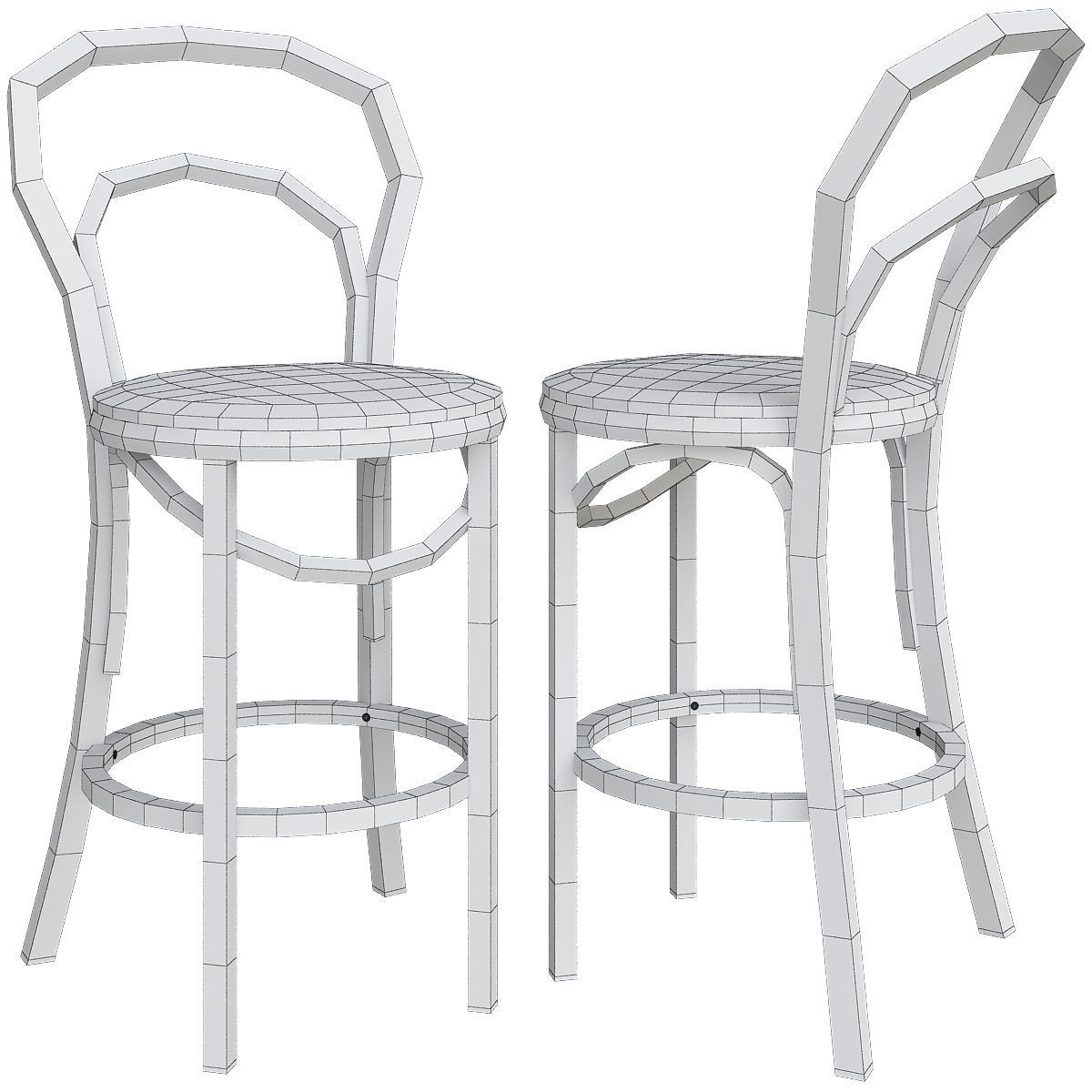 BAR - STOOL collection 3d model Low-poly 3D model_12