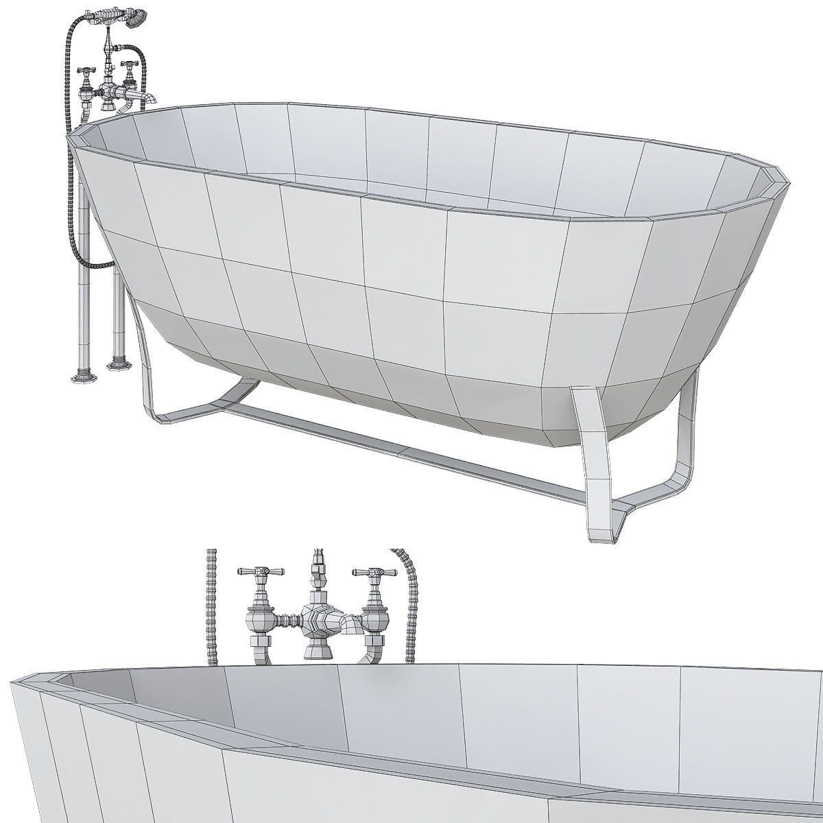 bath - Room collection 3d model Low-poly 3D model_6