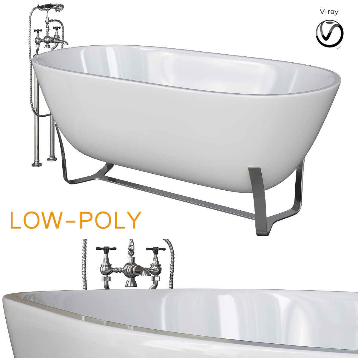 bath - Room collection 3d model Low-poly 3D model_7