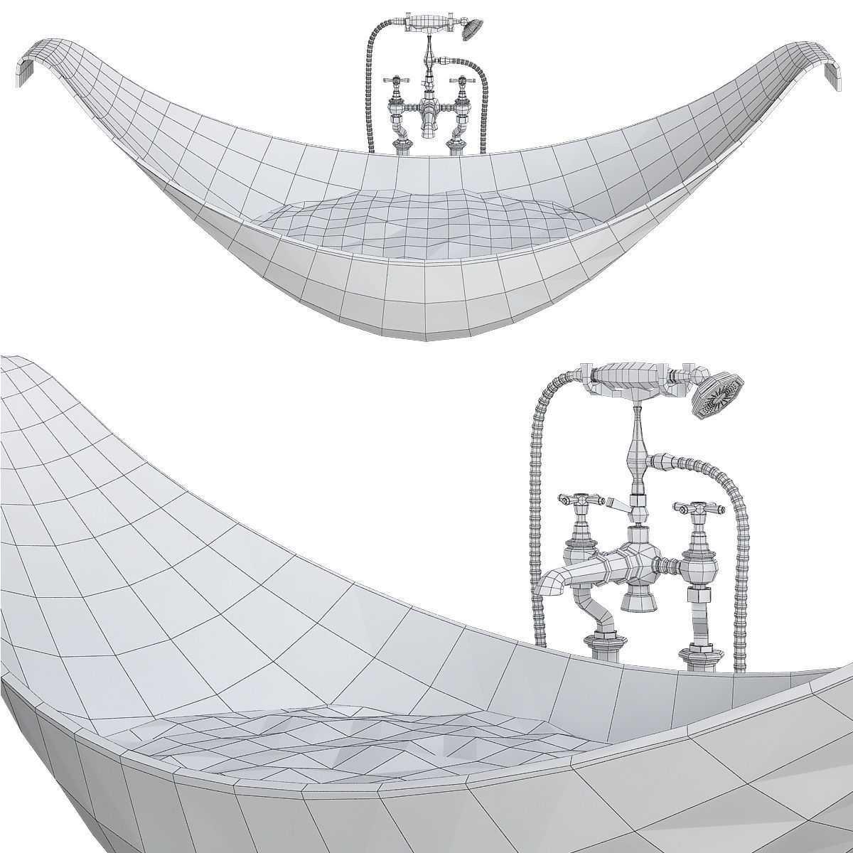 bath - Room collection 3d model Low-poly 3D model_1