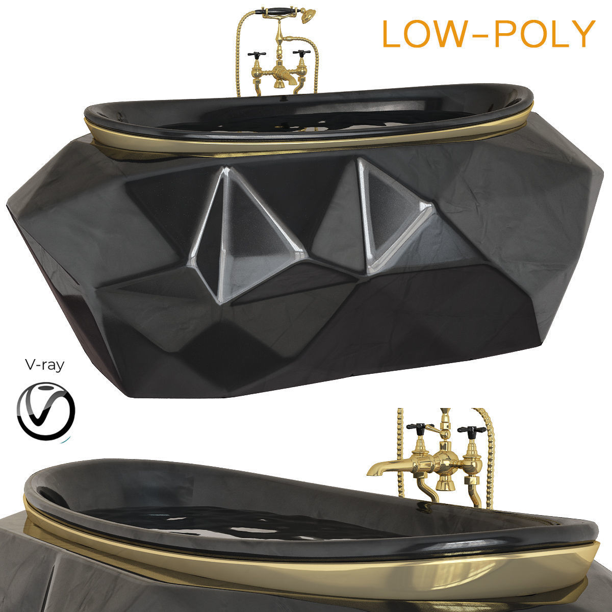 bath - Room collection 3d model Low-poly 3D model_10