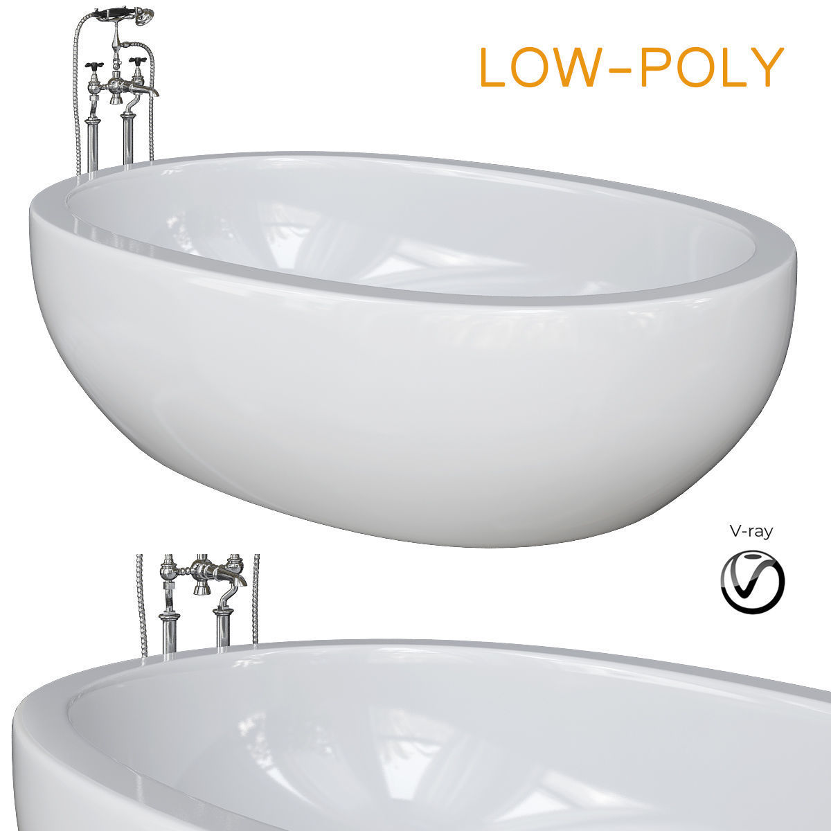 bath - Room collection 3d model Low-poly 3D model_15