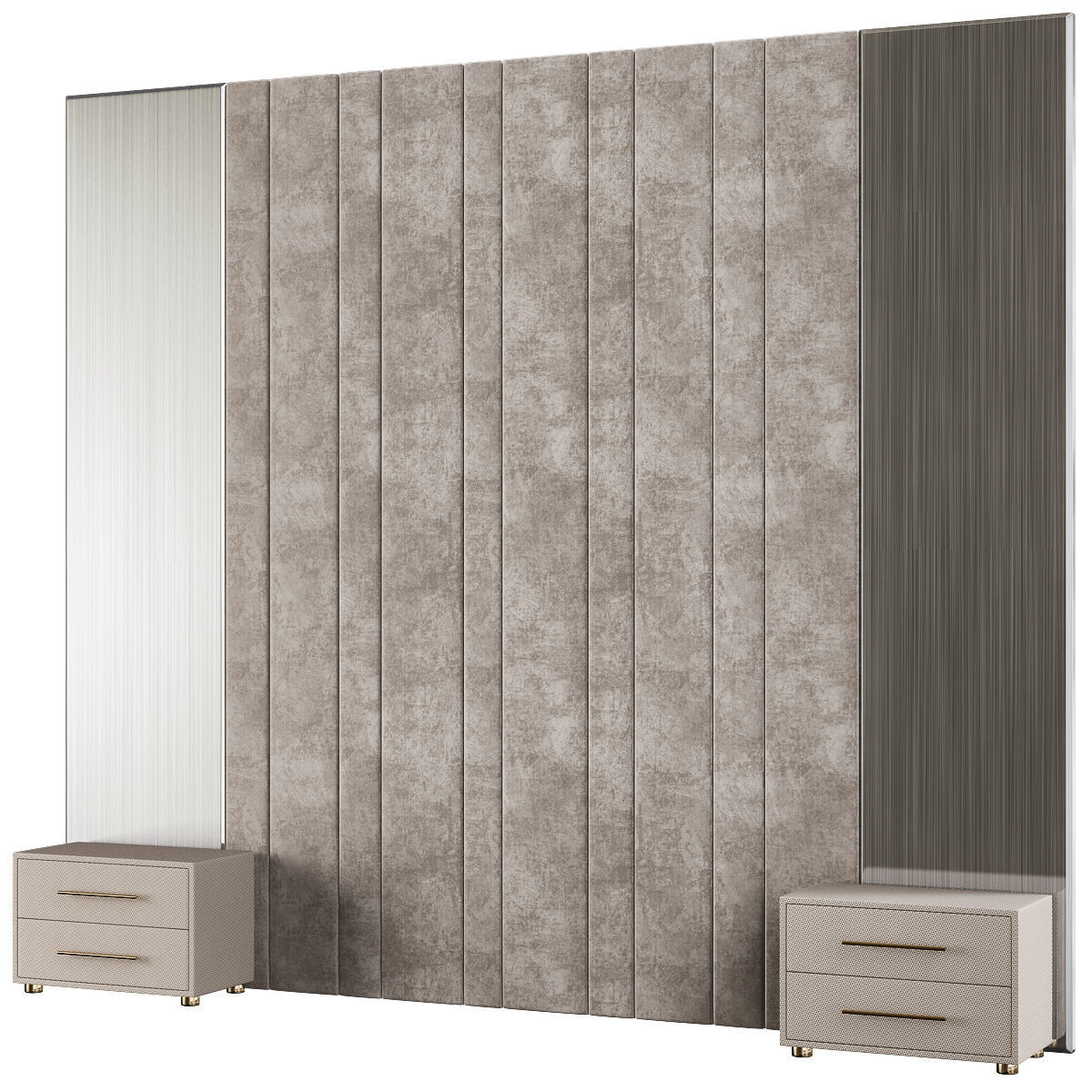 HEADBOARD collection 3d model low - poly wall panel Low-poly 3D model_19