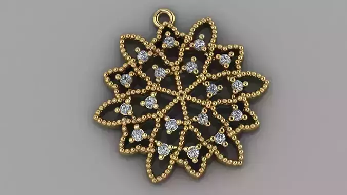 GC GOLD H144- Diamond NECKLACE