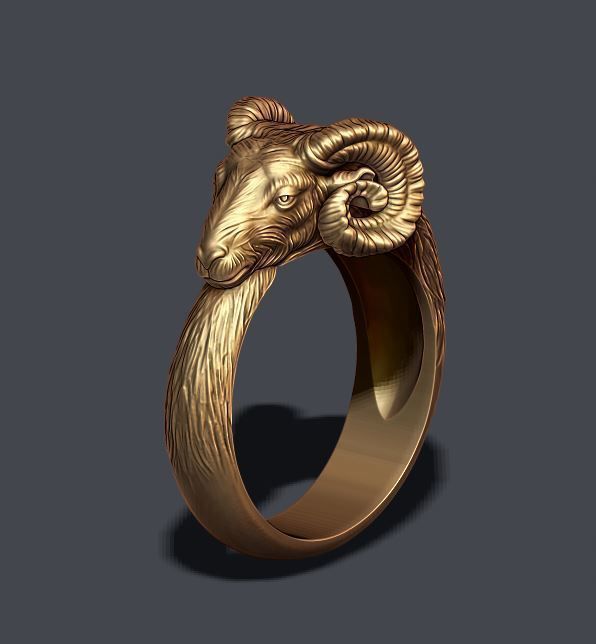 ram ring 3D print model_3