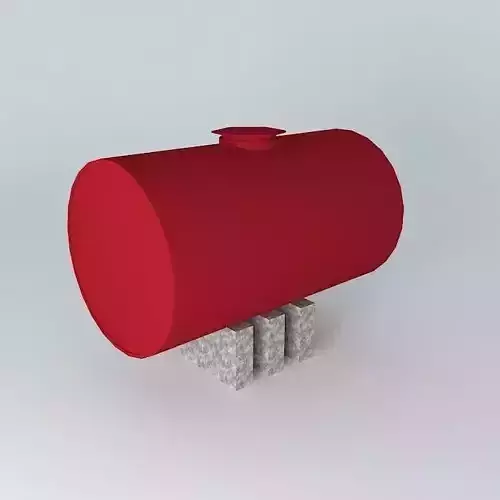Water drum Free 3D model