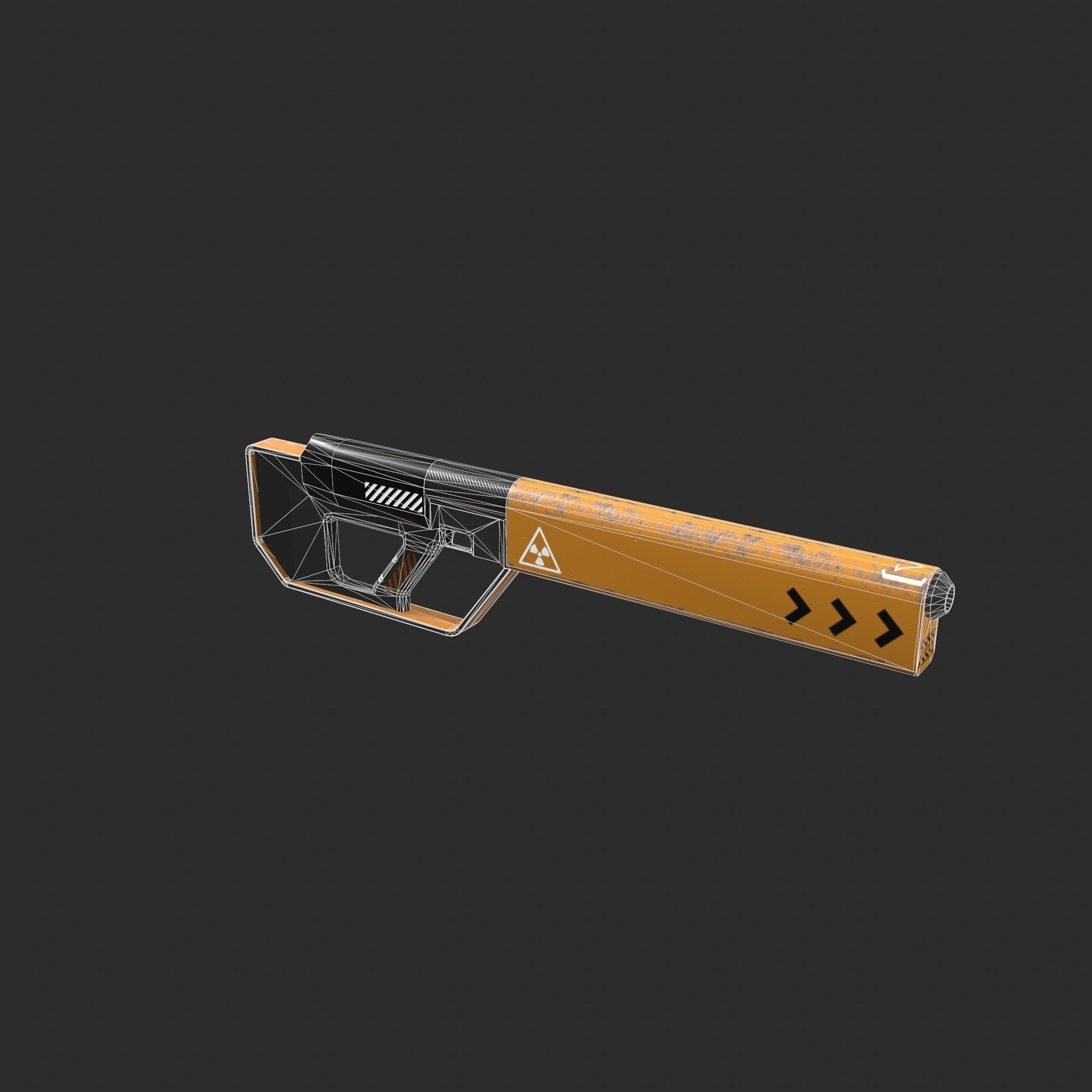 SCI-FI HYPERPUNK RIFLE Low-poly 3D model_22