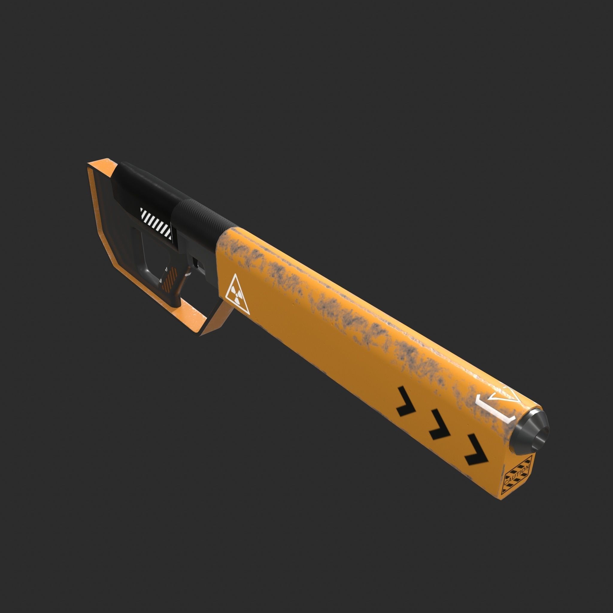 SCI-FI HYPERPUNK RIFLE Low-poly 3D model_9