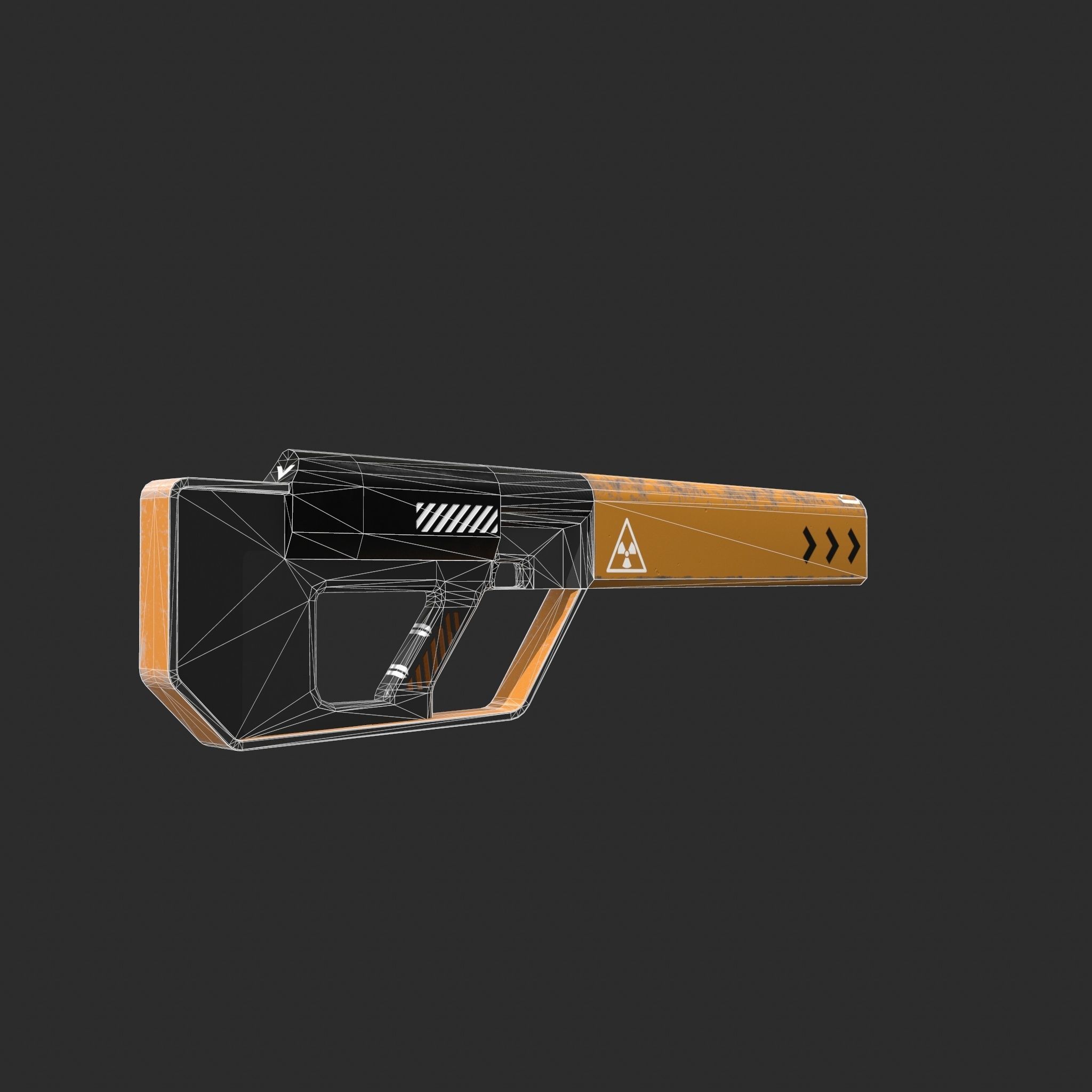 SCI-FI HYPERPUNK RIFLE Low-poly 3D model_24