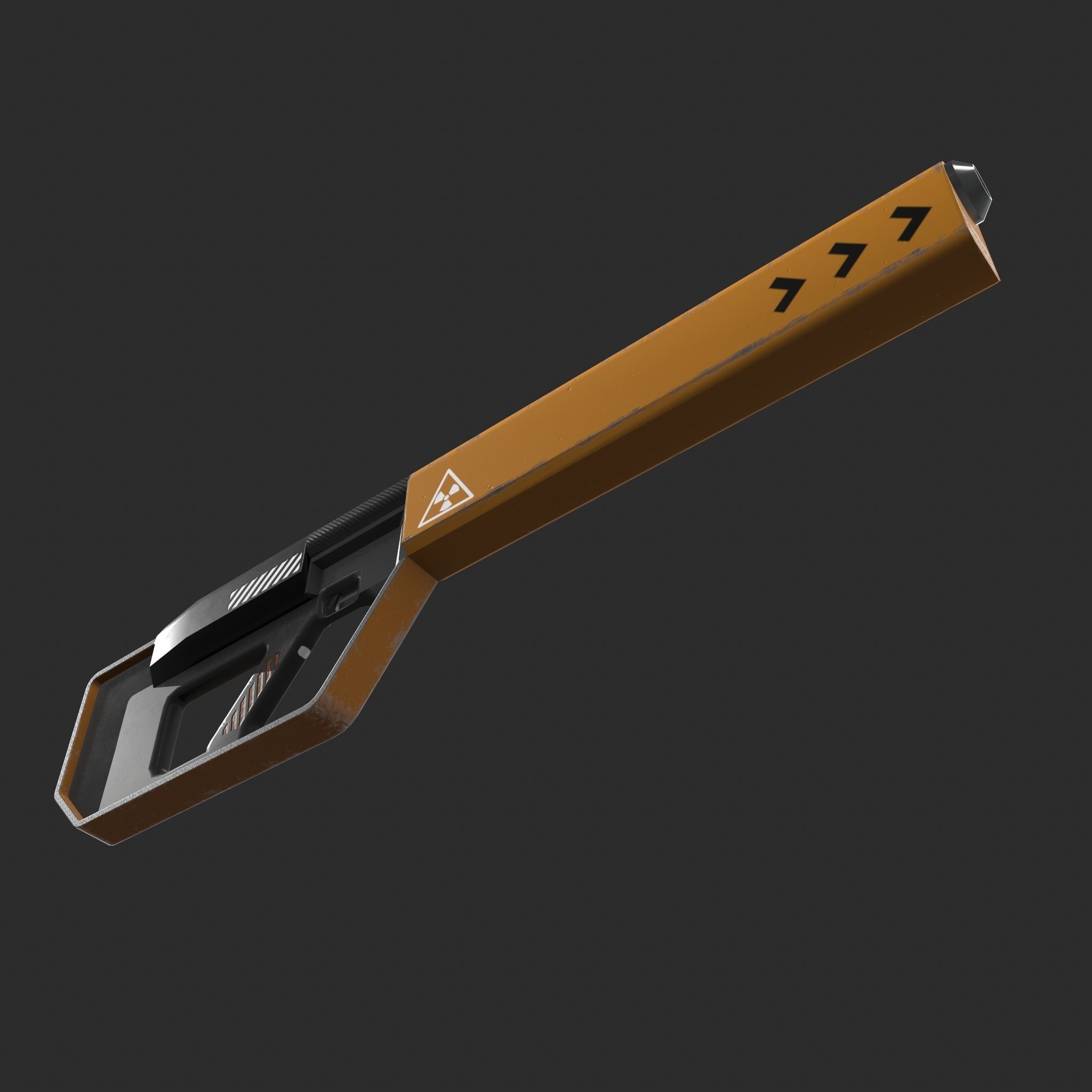 SCI-FI HYPERPUNK RIFLE Low-poly 3D model_10