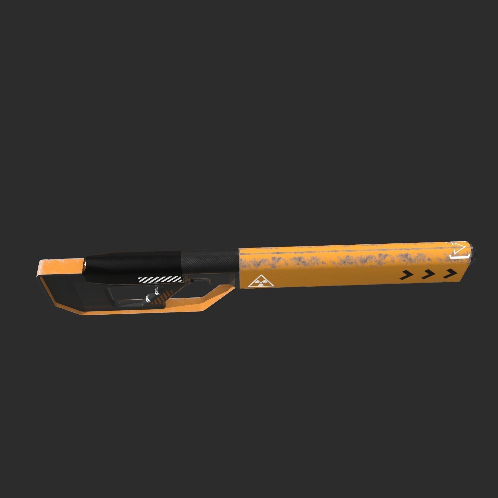 SCI-FI HYPERPUNK RIFLE Low-poly 3D model_13