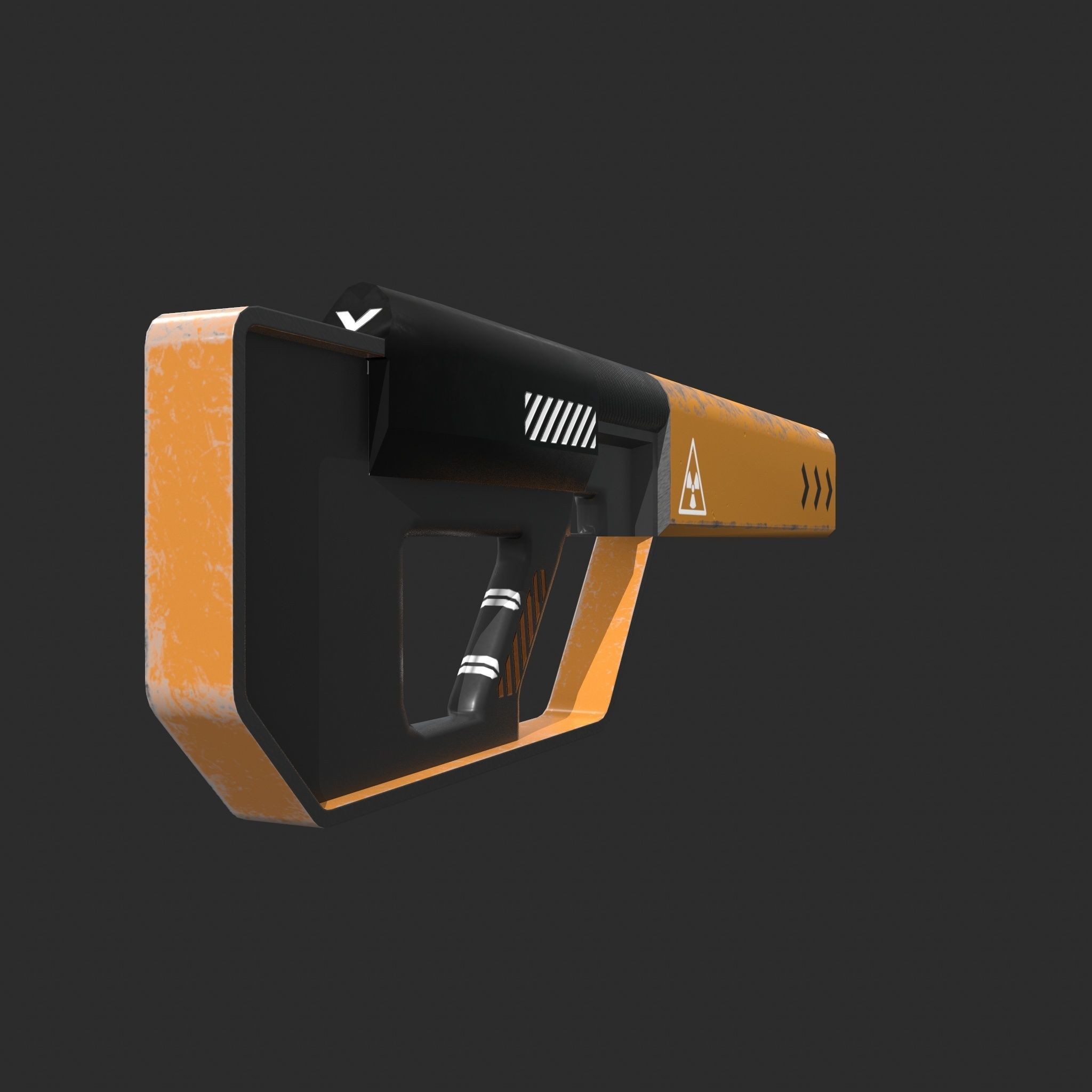 SCI-FI HYPERPUNK RIFLE Low-poly 3D model_15