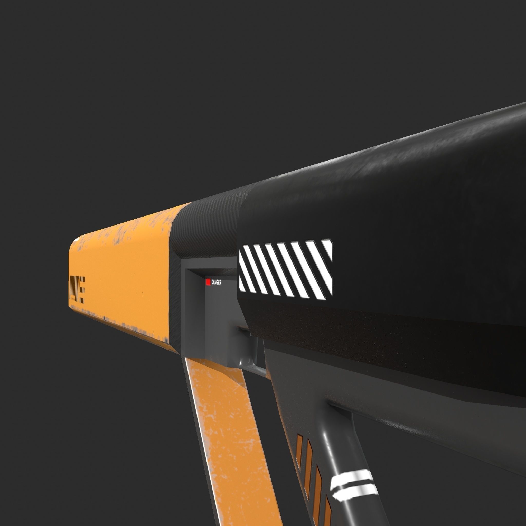 SCI-FI HYPERPUNK RIFLE Low-poly 3D model_6