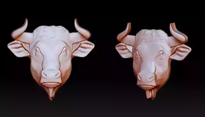 Bull head from bull head ring