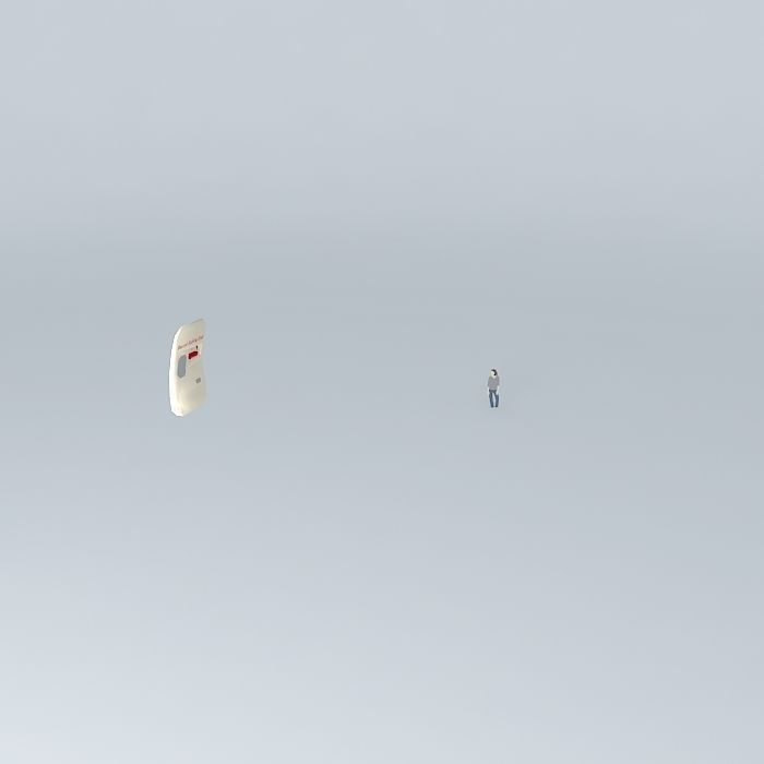 Boeing 747 800 Emrgency Exit Free 3D model_1
