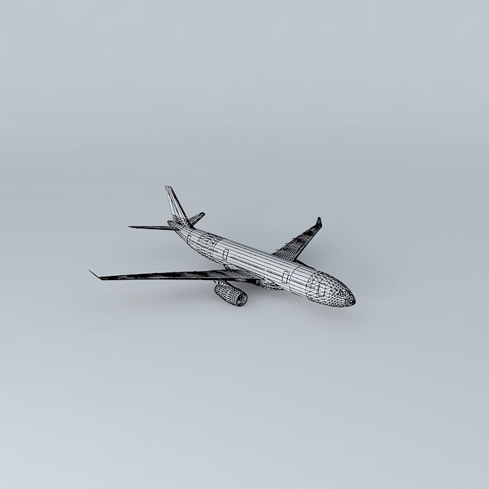 Airbus A330 200 Template Free 3D model_3