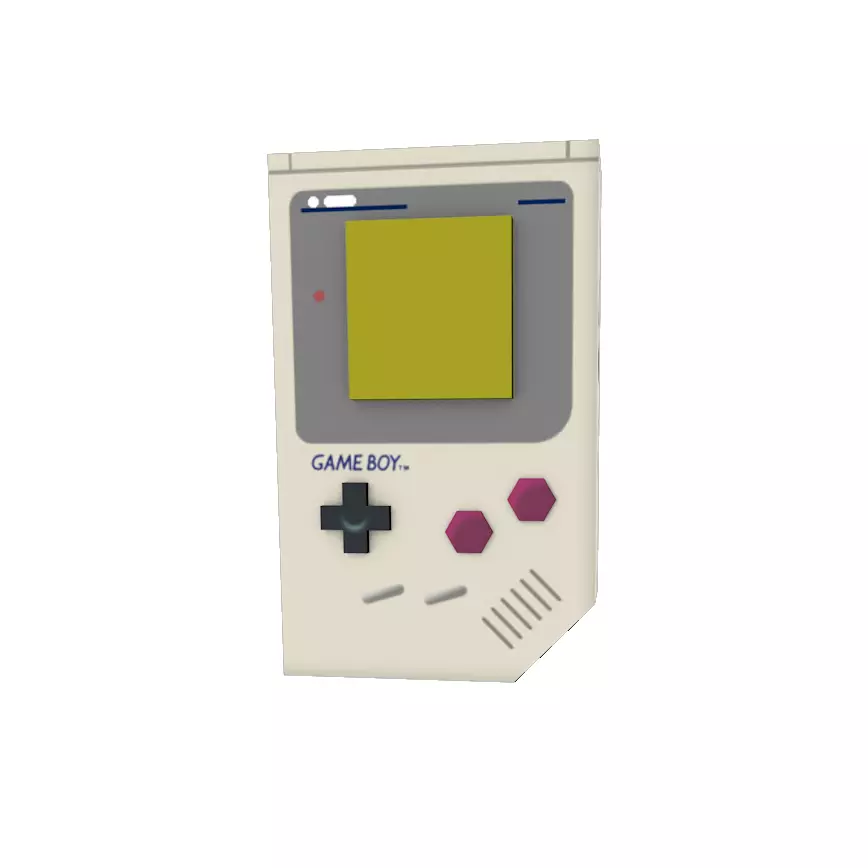 Low Poly Stylized  Gameboy Low-poly 3D model_0