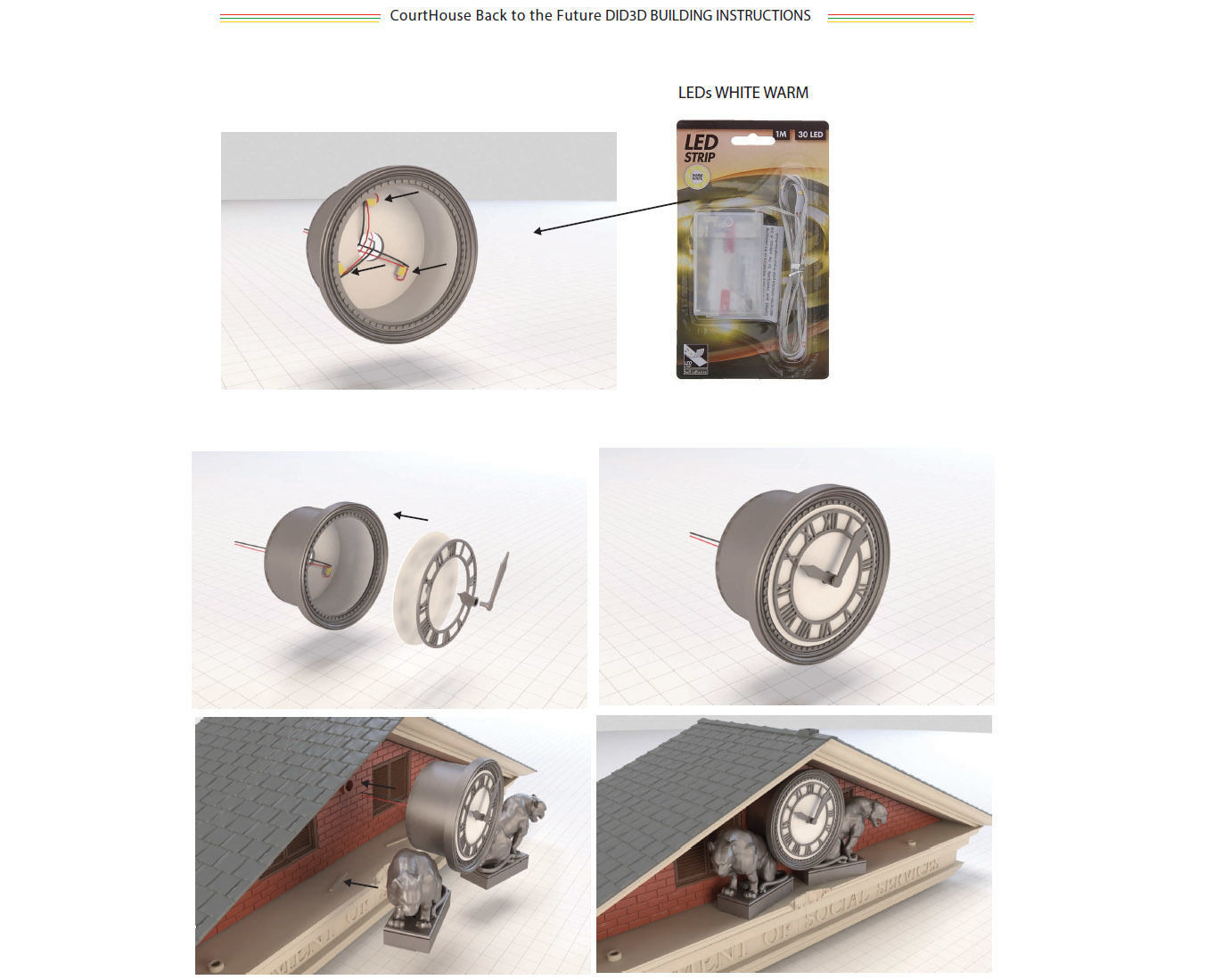 CourtHouse Back to the Future  1-45 Scale  53cm 3D print model_22