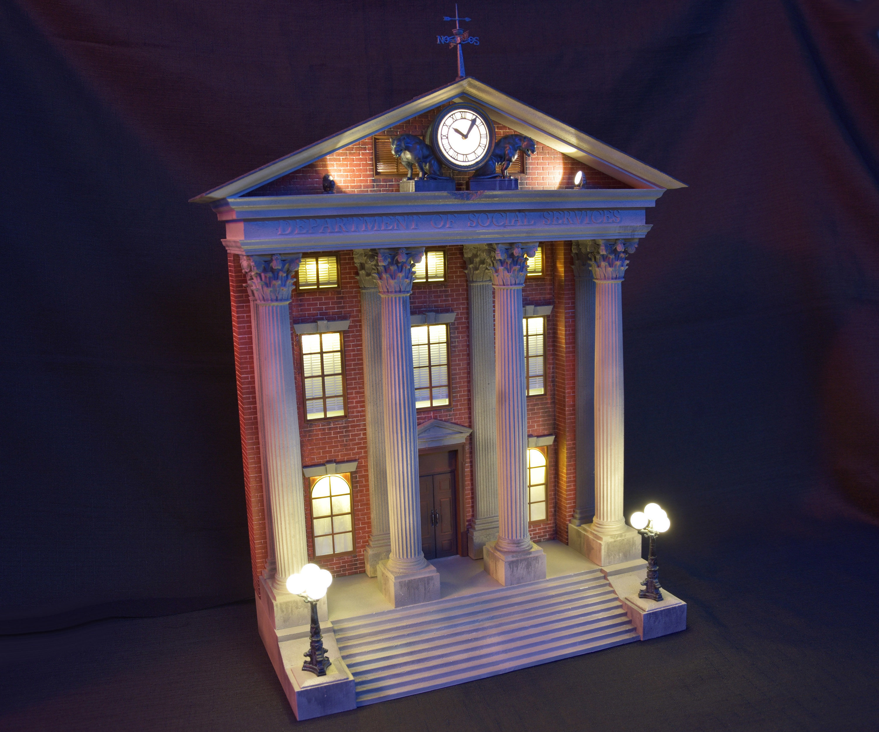 CourtHouse Back to the Future  1-45 Scale  53cm 3D print model_7