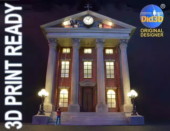 CourtHouse Back to the Future  1-45 Scale  53cm 3D print model