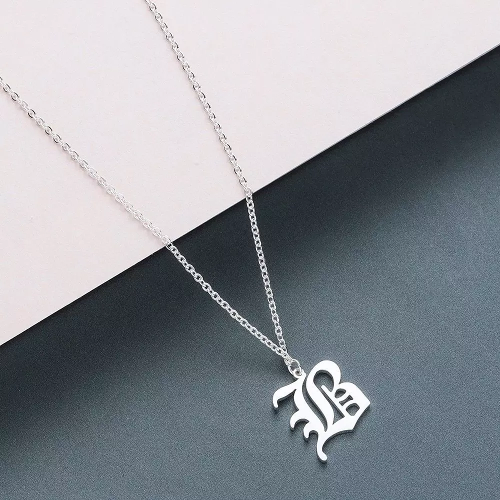 Gothic Alphabets B Pendant 3D print model_0